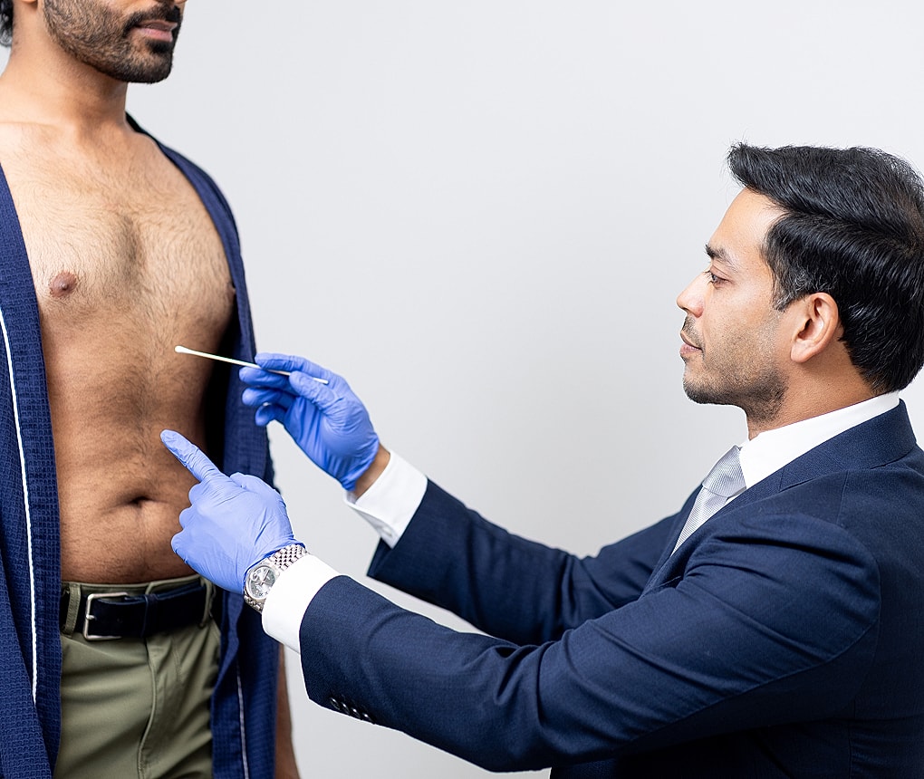 Medical consultation with a patient and doctor.