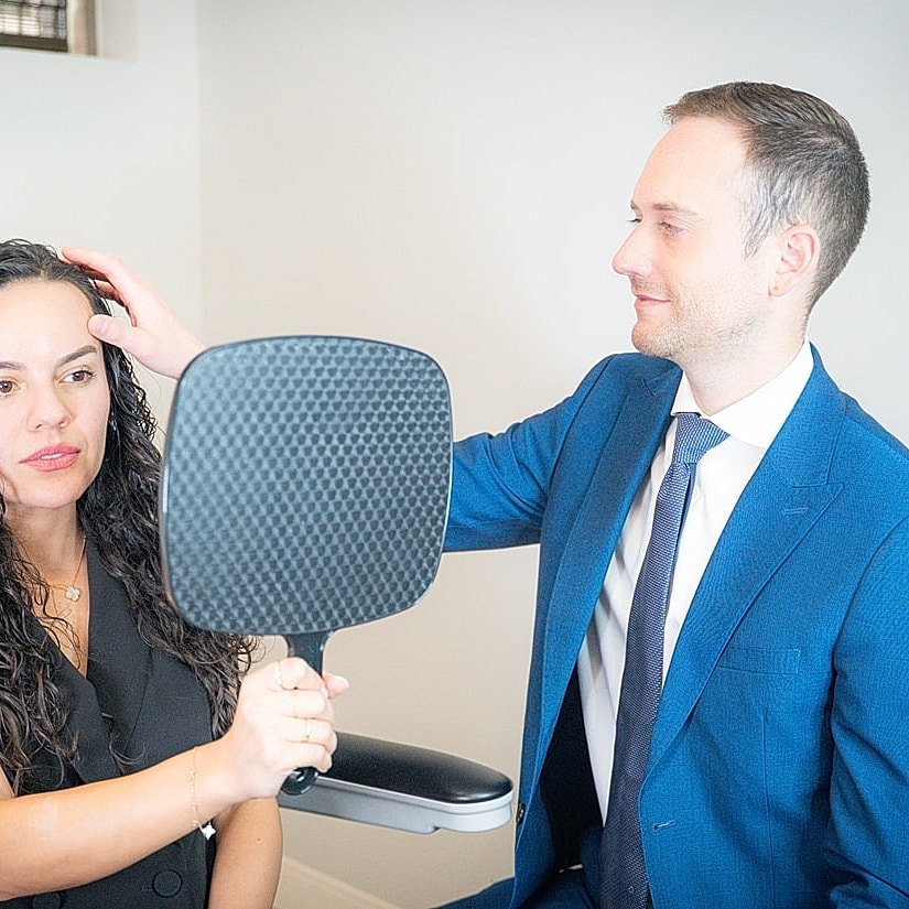 Professional consultation in an office setting.