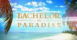Bachelor in Paradise logo with beach background