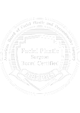 Facial plastic surgeon board certification seal