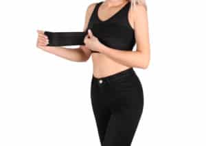 Post surgery posture corrector shaper with breast support band.